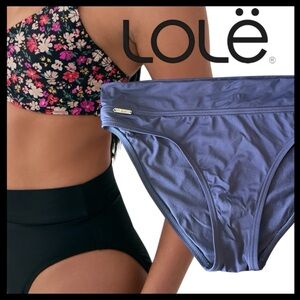 Lolë Navy Mojito Full Coverage Bikini Bottom (L)